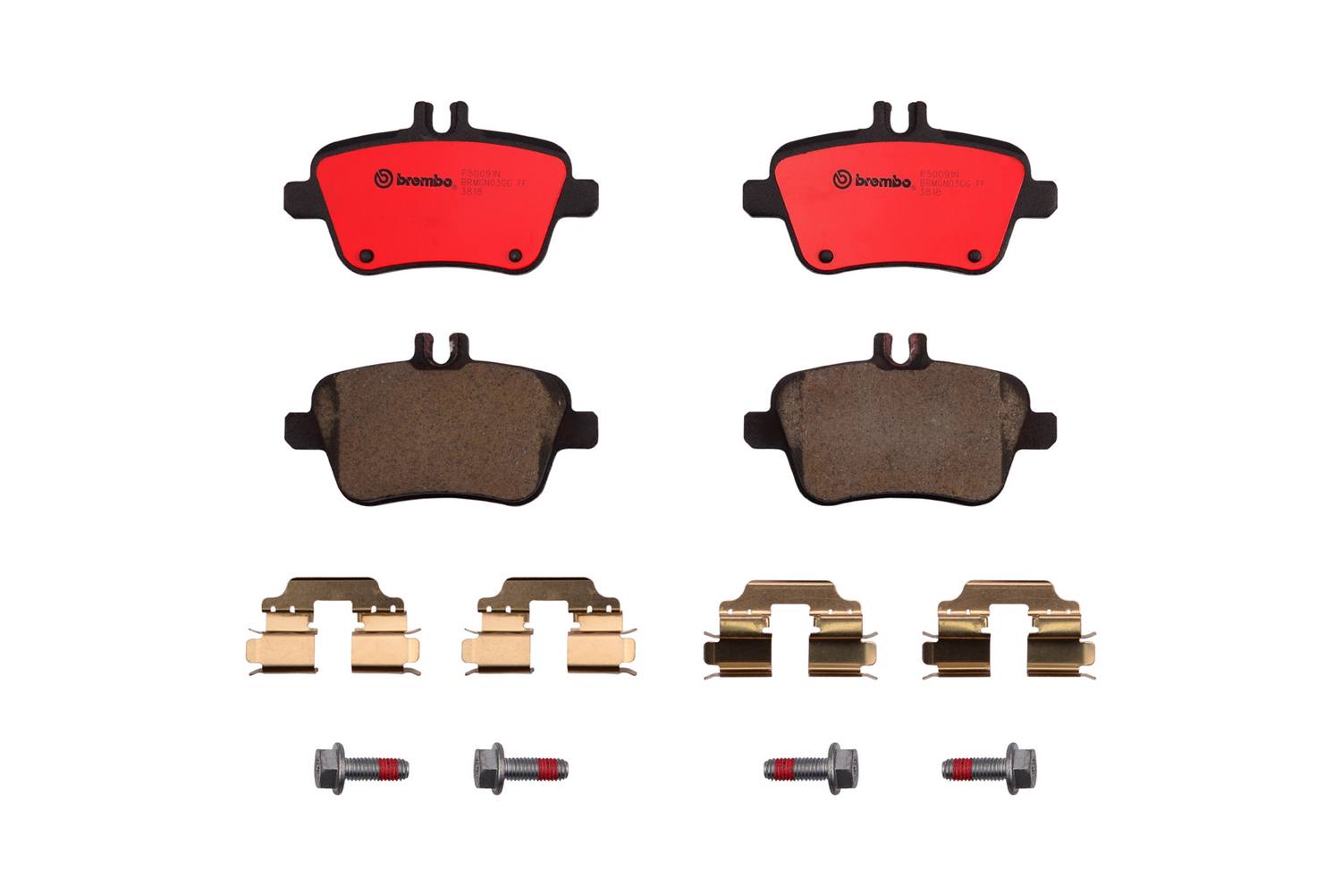 Mercedes Disc Brakes Kit -  Brembo Pads Rear (Ceramic) 0084202320 - Brembo P50091N